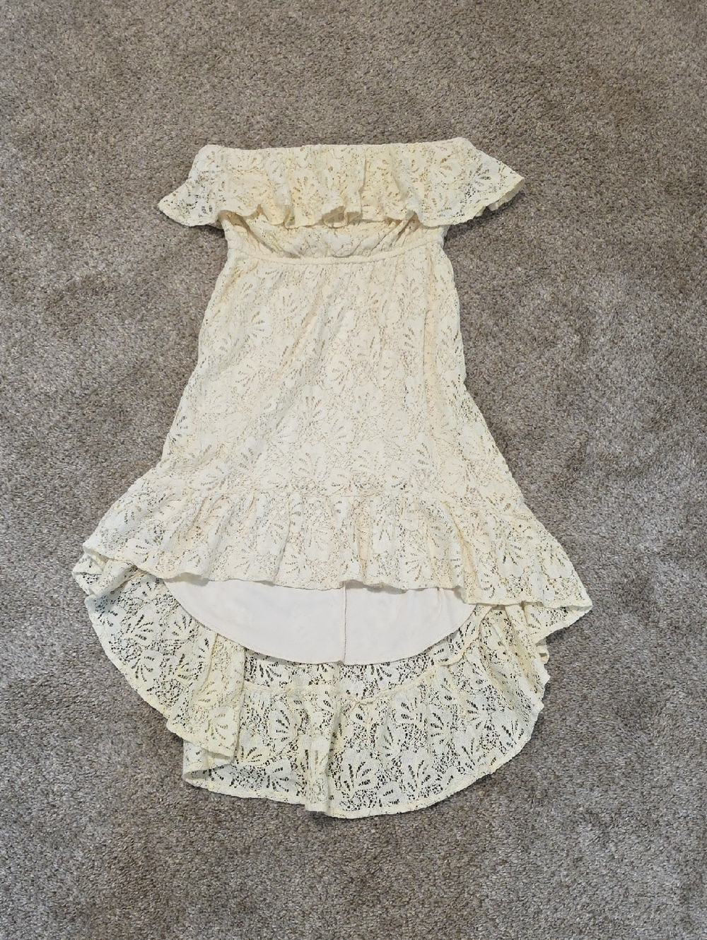 Full Tilt Cream Lace Overlay Skirt